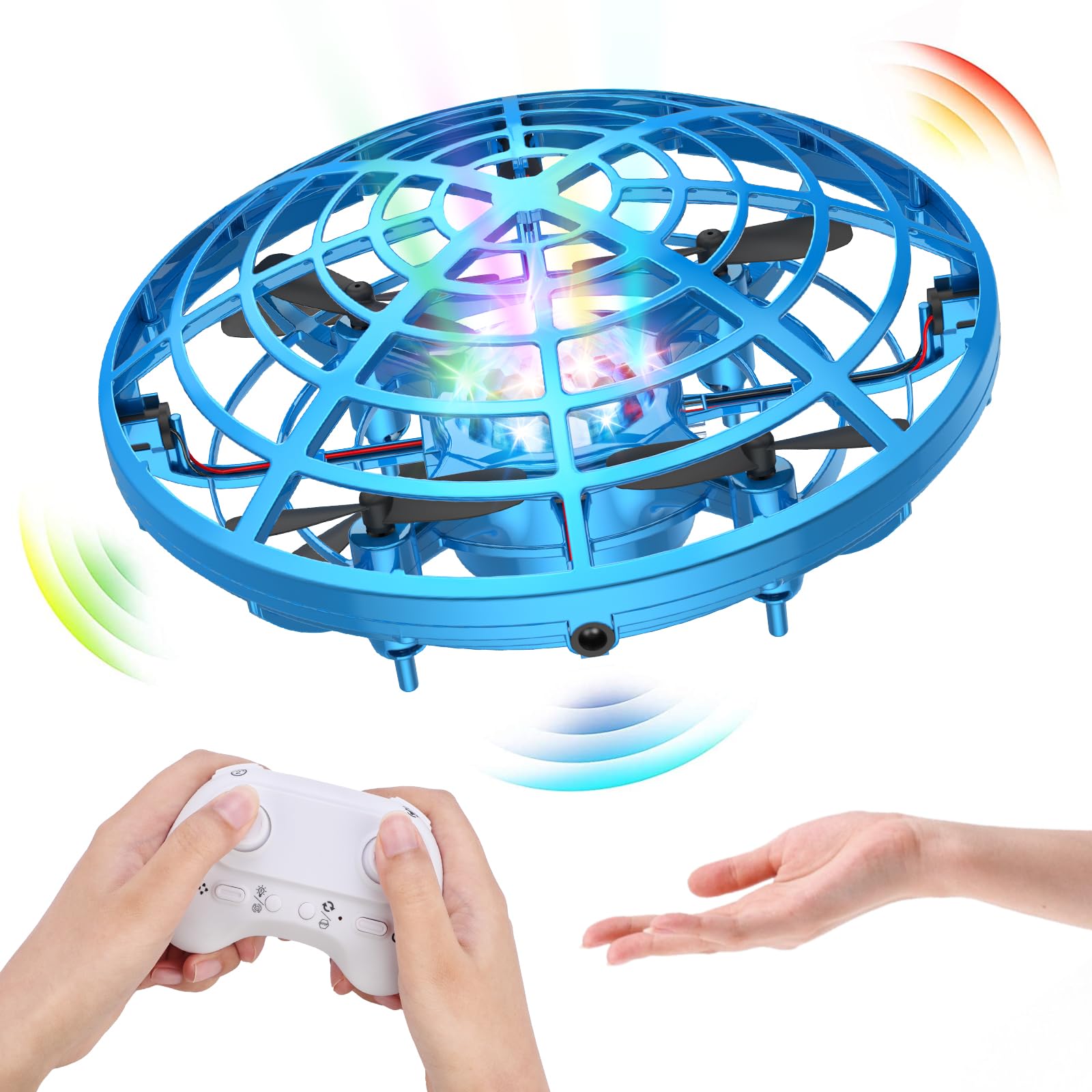 Mini Drones,Kriogor New Drones à Main,Mini-Drone UFO Mains Libres hélicoptère à Induction Infrarouge Rotaion 360 °,Télécommande Mini Avion Jouet LED Jouet Volant Cadeau Jouet pour Garçons et Filles von Kriogor