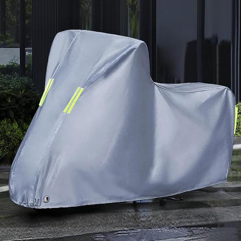 Motorradabdeckung, wasserdicht, Oxford-Stoff, strapazierfähig, universeller Stil, XXL: 245 x 105 x 125 cm, Motorradabdeckung, sonnenfest, staubdicht von Krtopo