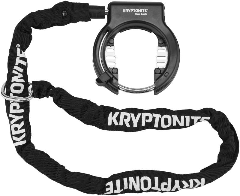 Kryptonite Uni Rahmenschloss mit Kette 512 abz. Fahrradschloss, Black, 120 cm von Kryptonite