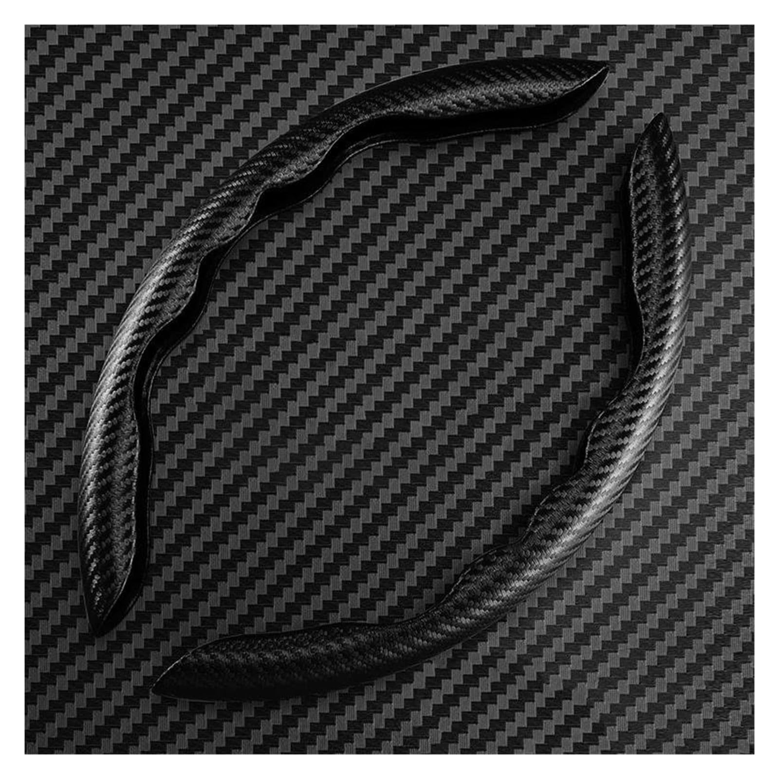 Auto Lenkradschale Universal Non-Slip Carbon Fiber Auto Lenkung Abdeckung Lenkrad Abdeckung Für Auto Anti-skid Zubehör Auto Lenkradbezug(Black) von Kucihum