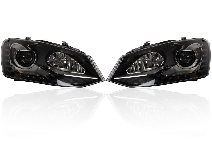 Bi-Xenon-Scheinwerfer-Set LED TFL für VW Polo 6R von KUFATEC GmbH & Co. KG