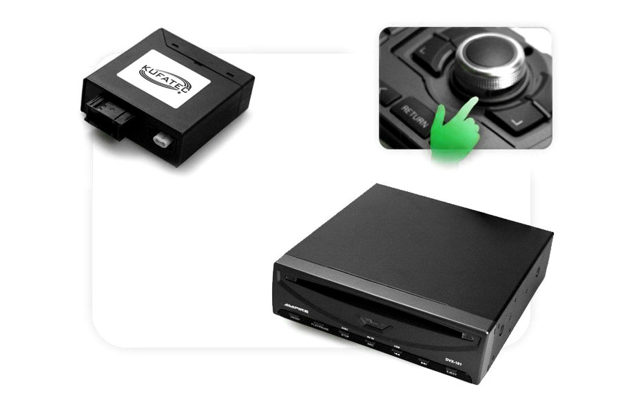 DVD-Player USB + Multimedia Adapter LWL mit Steuerung von Kufatec