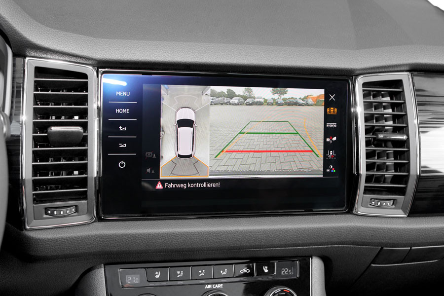 Original Kufatec Komplett- Set Nachrüstung Rückfahrkamera + Kabelbaum für Skoda Kodiaq NS7 ab 2017- von KUFATEC GmbH & Co. KG