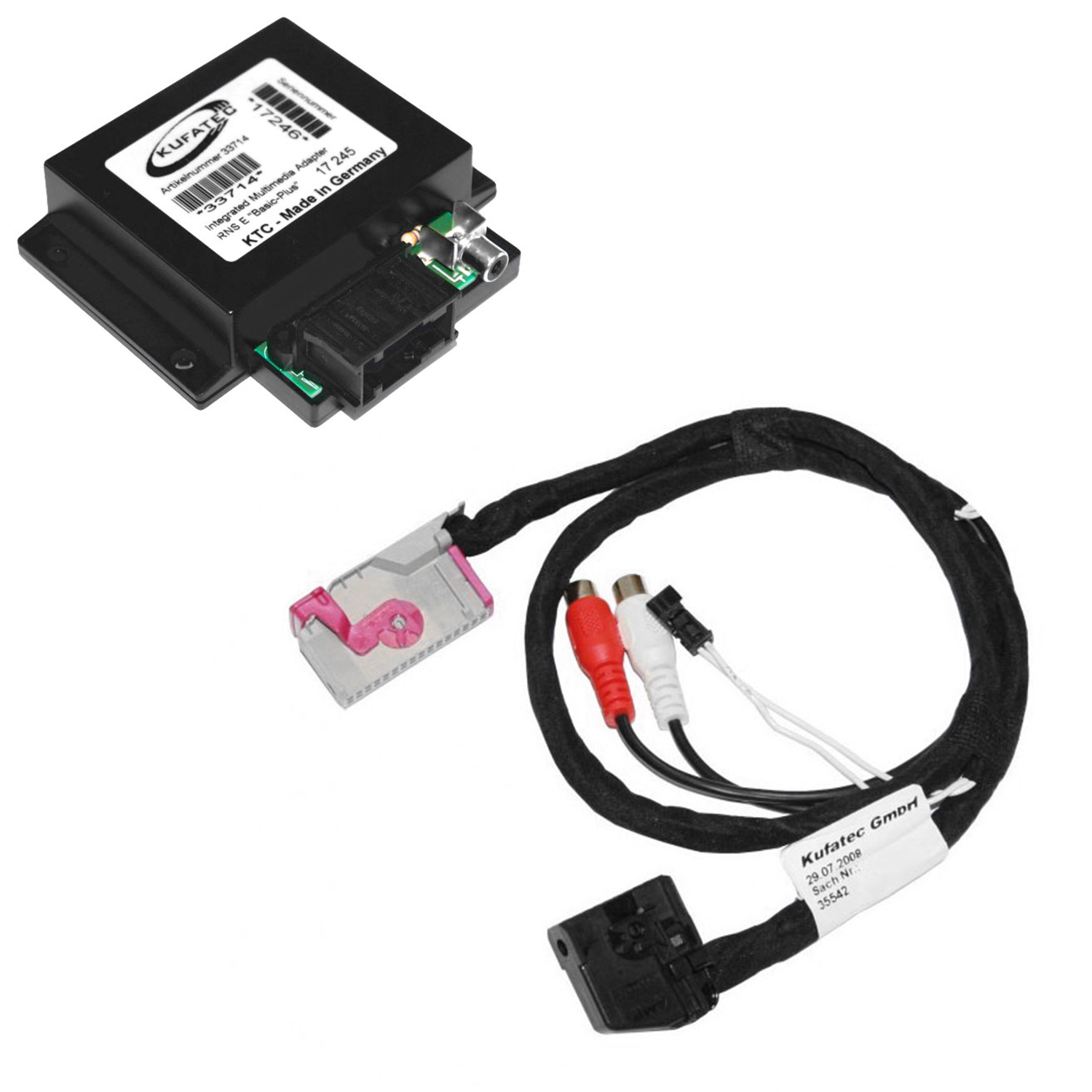 Original Kufatec Multimedia Adapter DVD DVB-T für Navi Radio Audi RNS-E RNSE von Kufatec