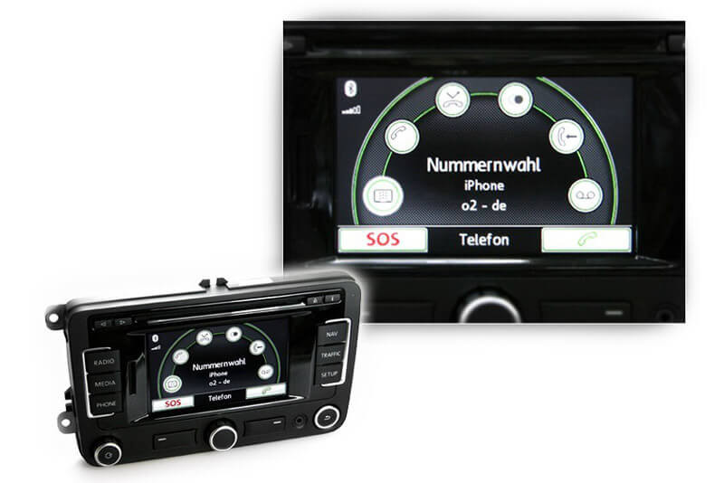 Original Kufatec nur Bluetooth Freisprecheinrichtung Mikro Kabel für VW RNS 315 von Kufatec