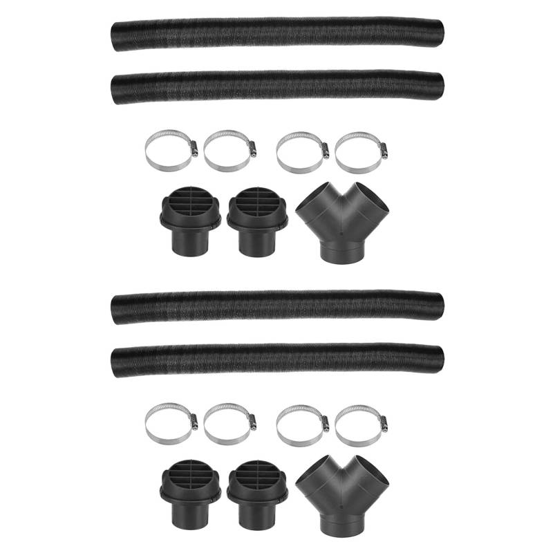 Kufughty 2X, 75mm Auto Auto Heizung Rohr Kanal Y Stück Warm Luft Auslass Entlüftungs Clips Set für Stand Heizung von Kufughty