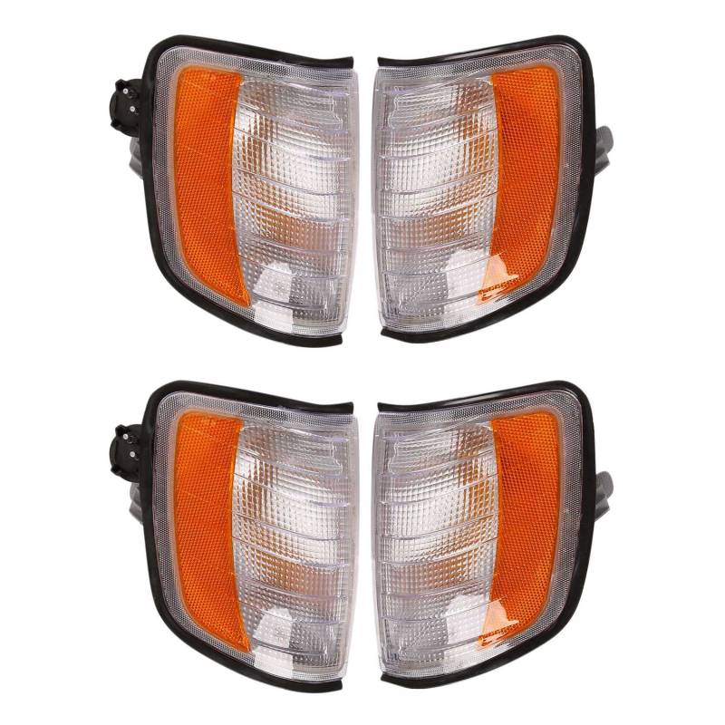 Kufughty 2X Auto Eck Leuchte Front Blinker Kontroll Leuchte für E Class W124-1996 1248261243 1248261143 von Kufughty