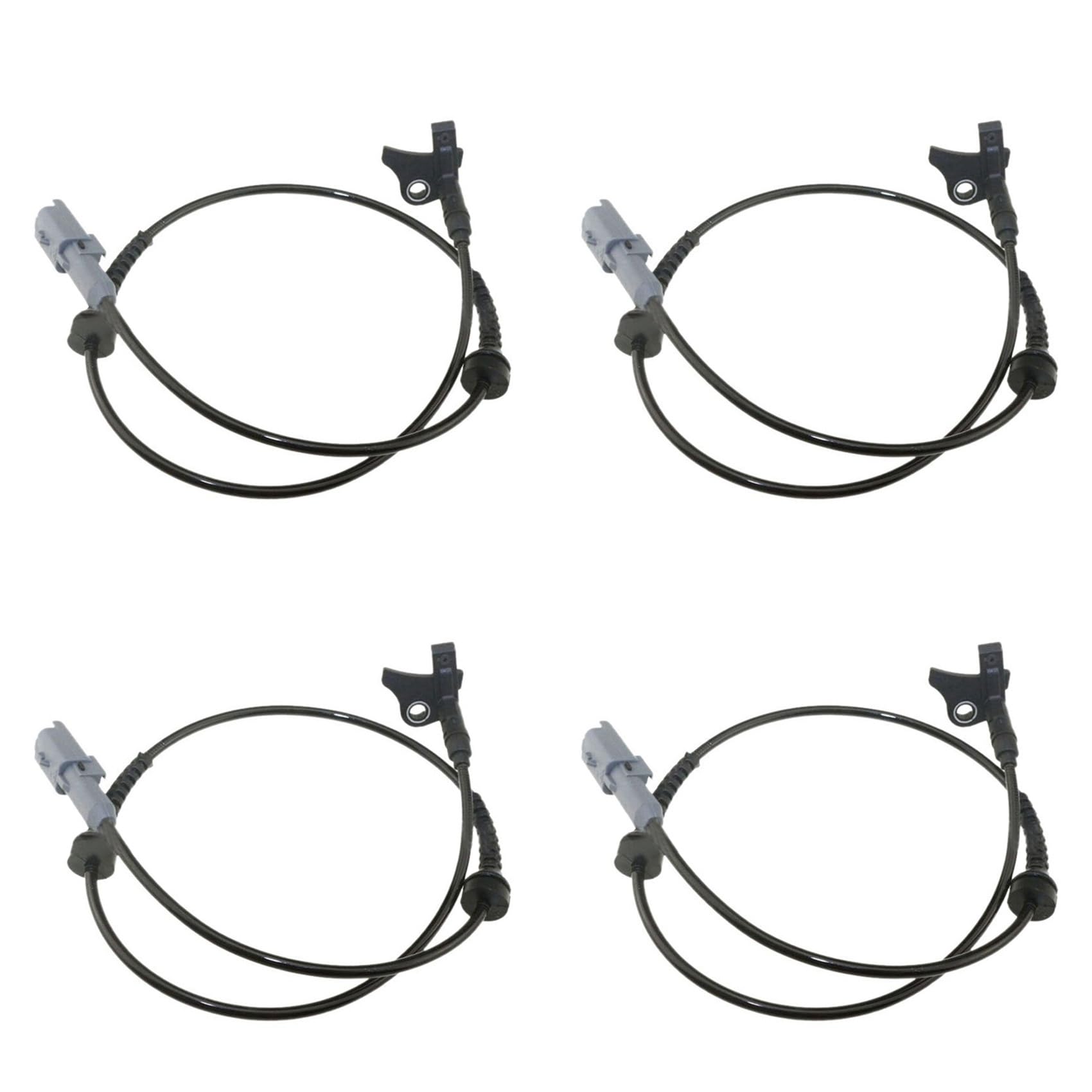 Kufughty 4X 9665386780 ABS Raddrehzahlsensor Stecker Vorne Links Rechts 4545K3 4545F5 96496780 für 307 C4 DS4 von Kufughty