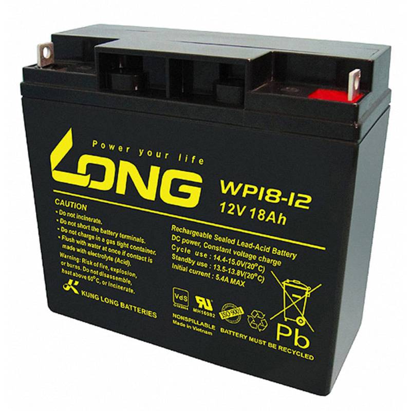 Kung Long VDs-Blei-AGM-Akku WP18-12SHR, 12V, 18 Ah von Kung Long