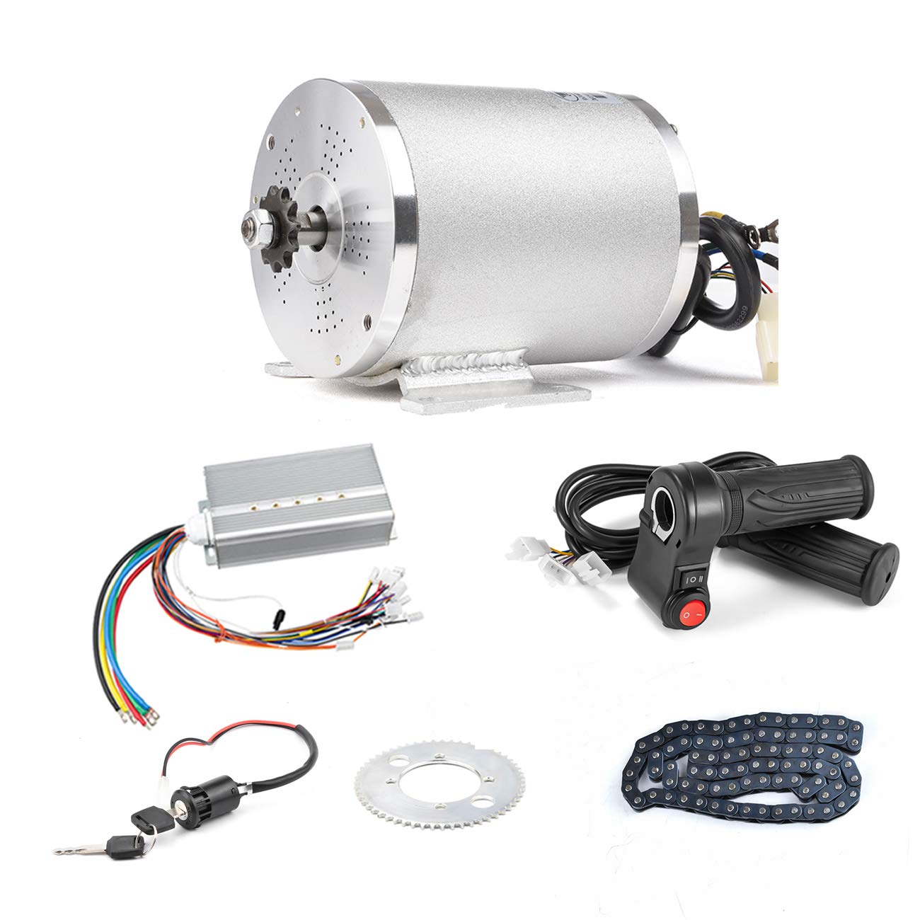 Elektromotor 3000W 72V Hohe Leistung Verbesserter Motor für Scooter Elektrisch 50A DC Brushless Motor Elektrischer Drehzahlregler Motor Bausatz von Kunray