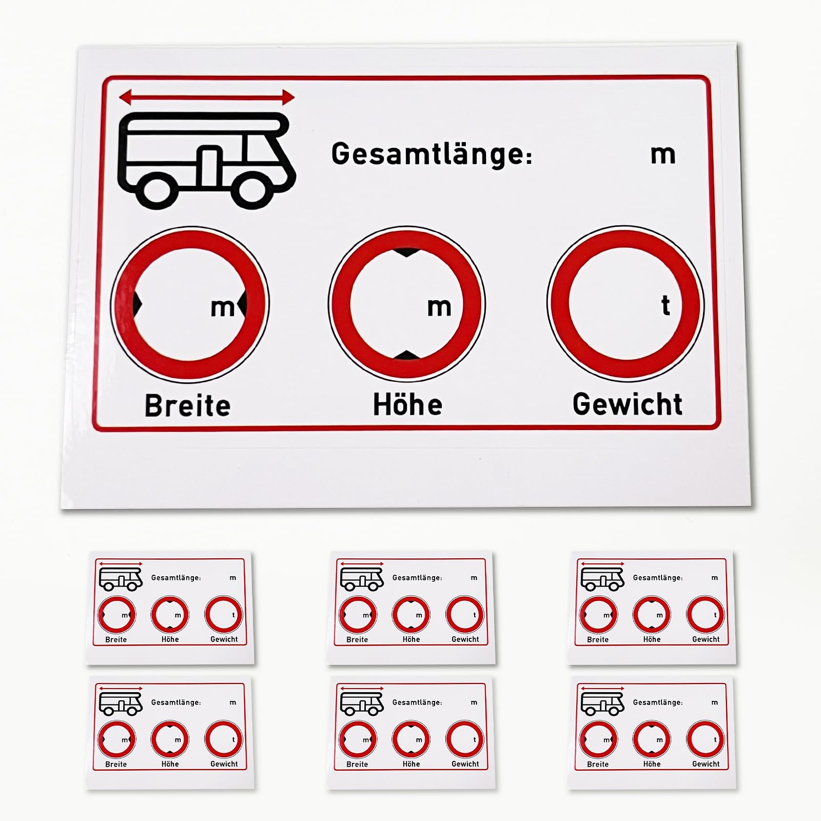 Wohnwagen Aufkleber Wohnmobil Zubehö Camper Sticker - 7er Set PVC Auto LKW Aufkleber Wohnwagen Selbstklebende Folie & Beschreibbare, Bitte verwenden Sie zum Schreiben einen Permanentmarker (10X6 CM) von Kunxing