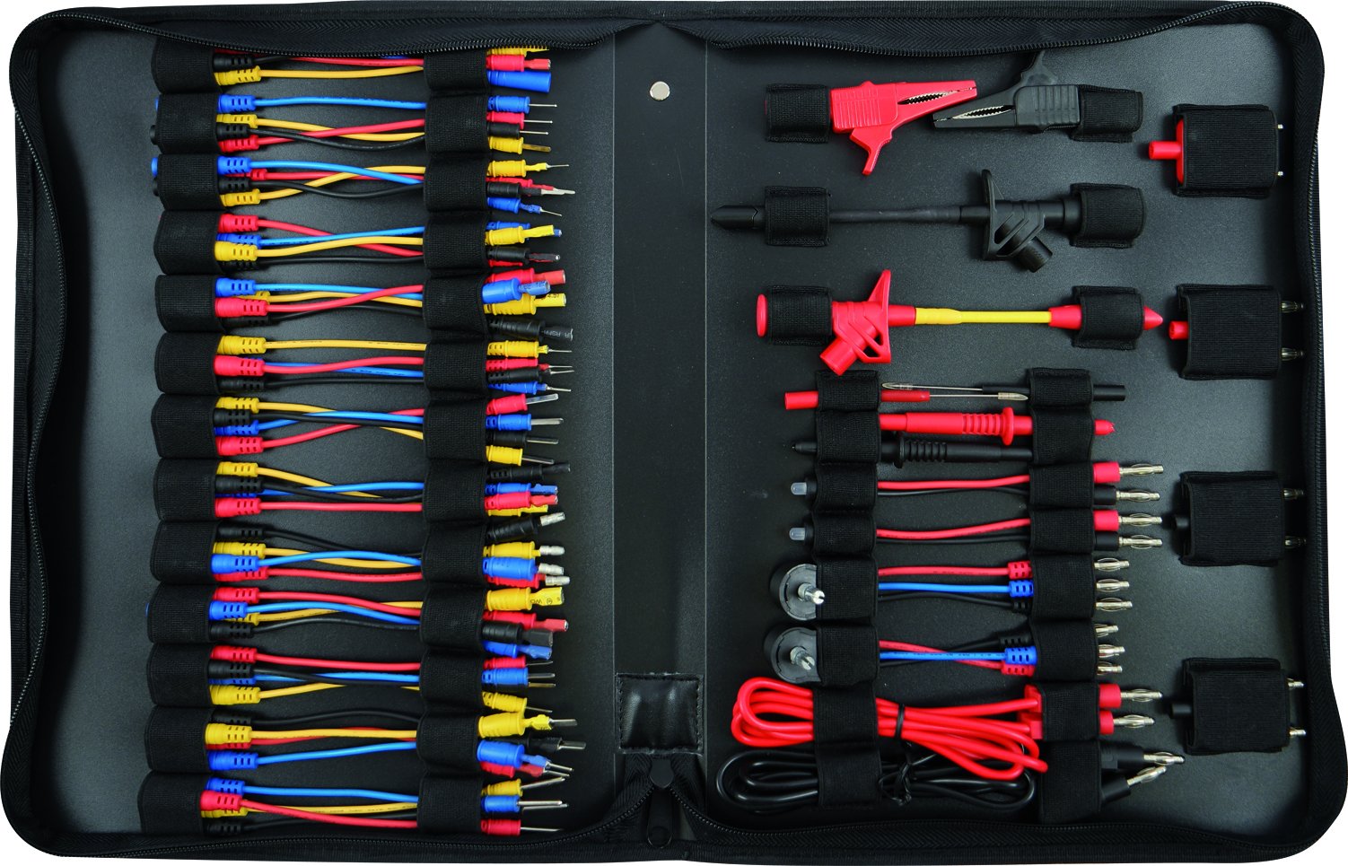 Kunzer 7PKS70 Prüfkabelsortiment, 70-teilig - extra großes Set - Messzubehör für Multimeter mit Kabel, Spitzen & Klemmen von Kunzer