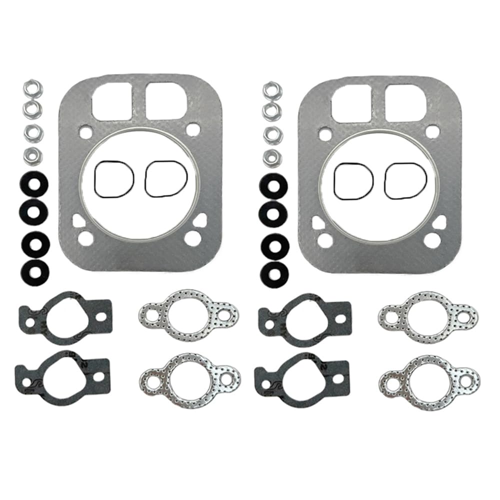 Kurihina Kompatibel mit 2-teiligem Zylinderkopfdichtungssatz, Ersatz für Kohler 24-841-04S, 2484104-S 2404103S, 24 841 03S, 24 041 32 für Kohler CH25 CH740 CV25 Motorkopfdichtungssatz von Kurihina