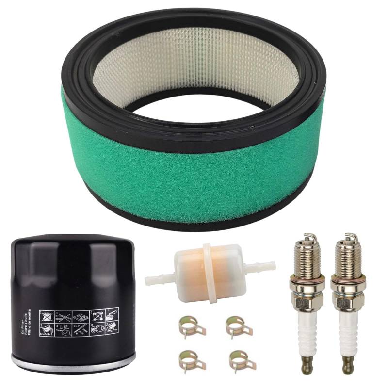 Kurihina Kompatibel mit 24 083 03-S CH18 Luftfilter Tune-up Kit für Kohler CH18 CH20 CH22 CH730 CH740 Command 18HP-25HP OHV-Motoren mit 52 050 02-S Ölfilter Zündkerze Kraftstofffilter von Kurihina