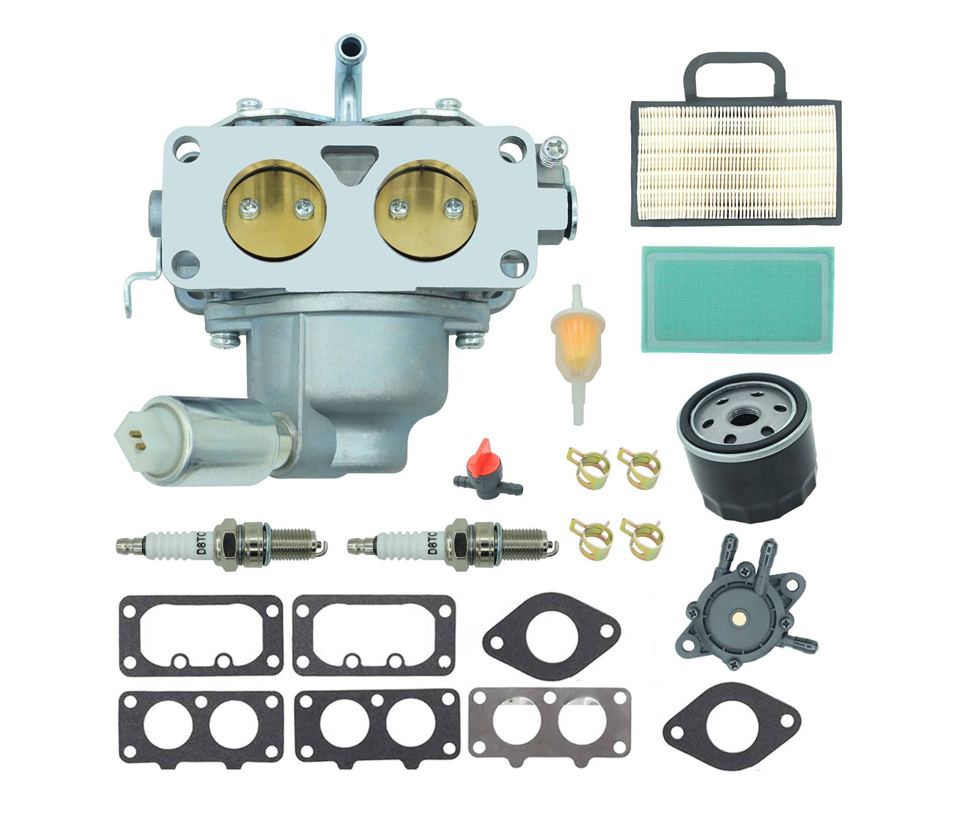 Kurihina Kompatibel mit 699709 Vergaser für John Deere L111 L118 L120 LA135 LA140 LA145 LA150 Teile für BS 791230 799230 499804 20-25 PS V-Twin Motor Rasenmäher von Kurihina