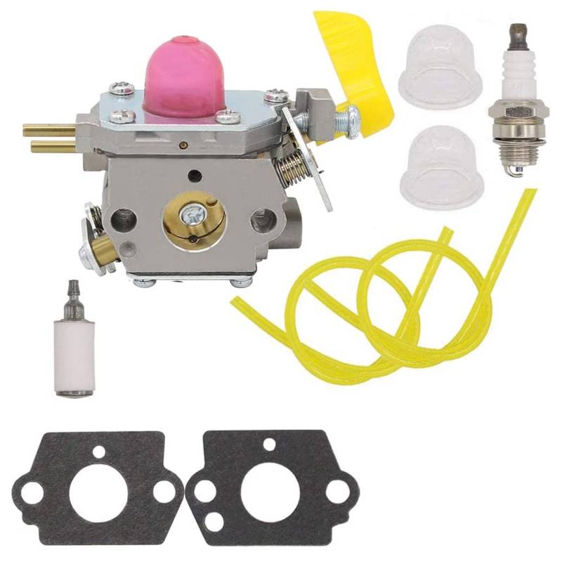 Kurihina Kompatibel mit C1U-W45 Vergaser für Poulan BVM210VS SM210VS Laubbläser mit Primer-Birne, Ersatz Nr. 545180811 von Kurihina