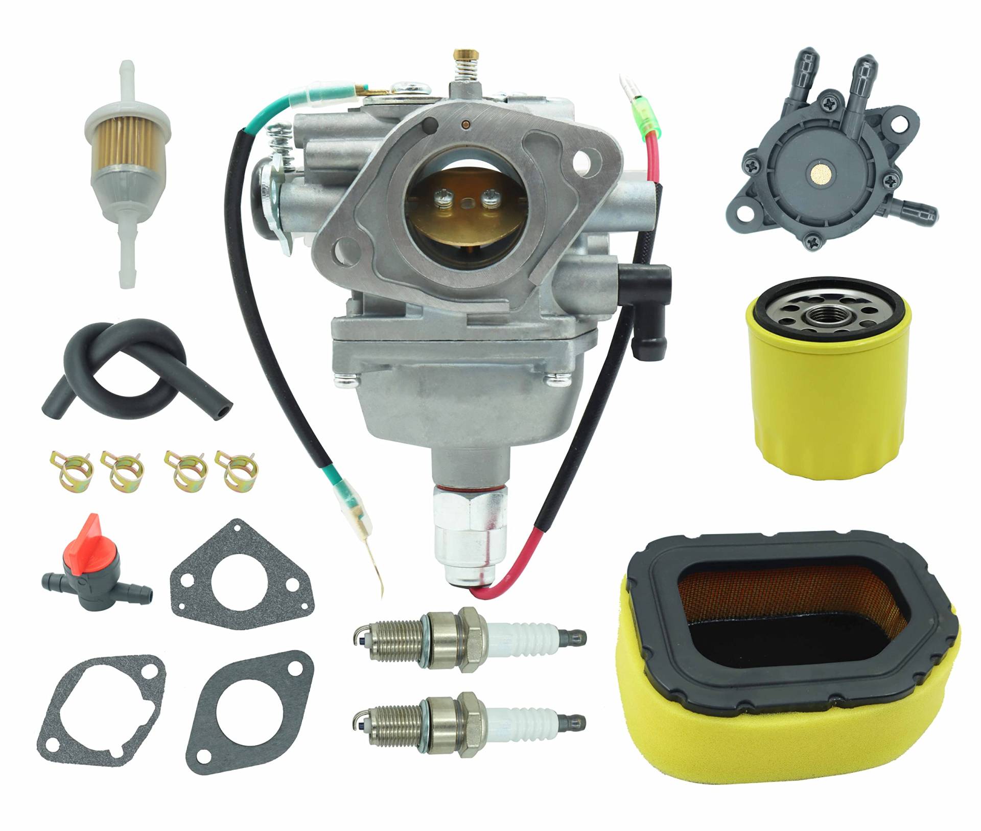 Kurihina Kompatibel mit Vergaser-Kit mit Luftfilter/Kraftstoffpumpe für Kohler Motor Courage SV725 SV710 SV715 SV730 SV735 SV820 SV830 SV840 22 PS 23 PS 24 PS 25 PS 26 PS 27 PS Motor von Kurihina