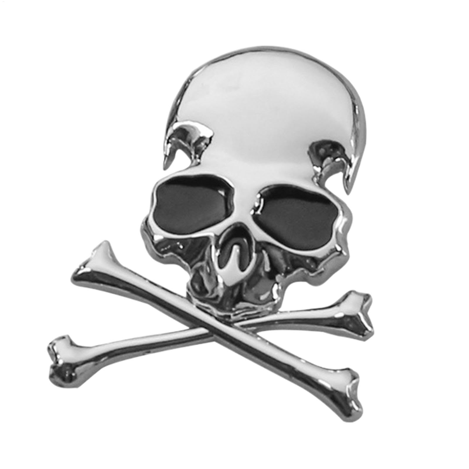 Schädel Skull Emblem Auto Aufkleber 3D Metall Schädel Abzeichen Auto Styling Aufkleber Zubehör für Auto Motorrad von Kustimantu