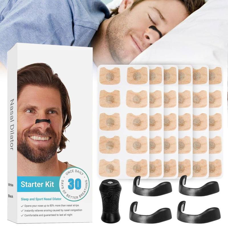 KutaKuta 60 PCS Magnetische Nasenpflaster, Anti-Schnarch Nose Strips Nasenpflaster Magnet, Breathing Nasal Strip Verbesserte Schlafqualität Für Geschäftsreise, Familie, Reisen, Hotel Gepäck von KutaKuta