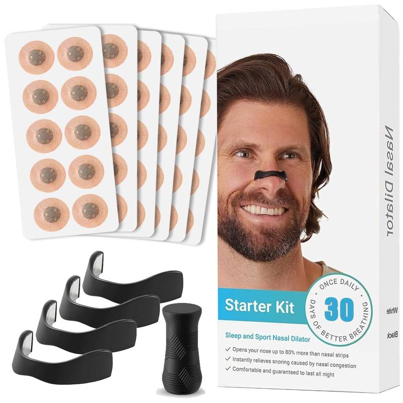 KutaKuta 60 PCS Magnetische Nasenpflaster, Anti-Schnarch Nose Strips Nasenpflaster Magnet, Breathing Nasal Strip Verbesserte Schlafqualität Für Geschäftsreise, Familie, Reisen, Hotel Gepäck von KutaKuta