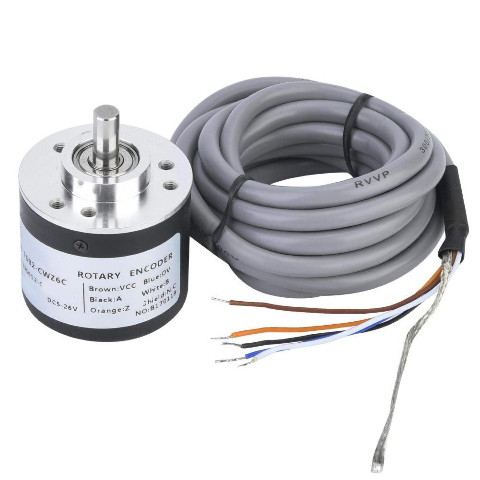 Arduino Encoder, Drehgeber, 1 PC Aluminium DC5〜26V E6B2-CWZ6C Inkrementeller Drehgeber Allzweckgeber 38mm Durchmesser -10 bis 70 ℃(360P / R.) von Kuuleyn