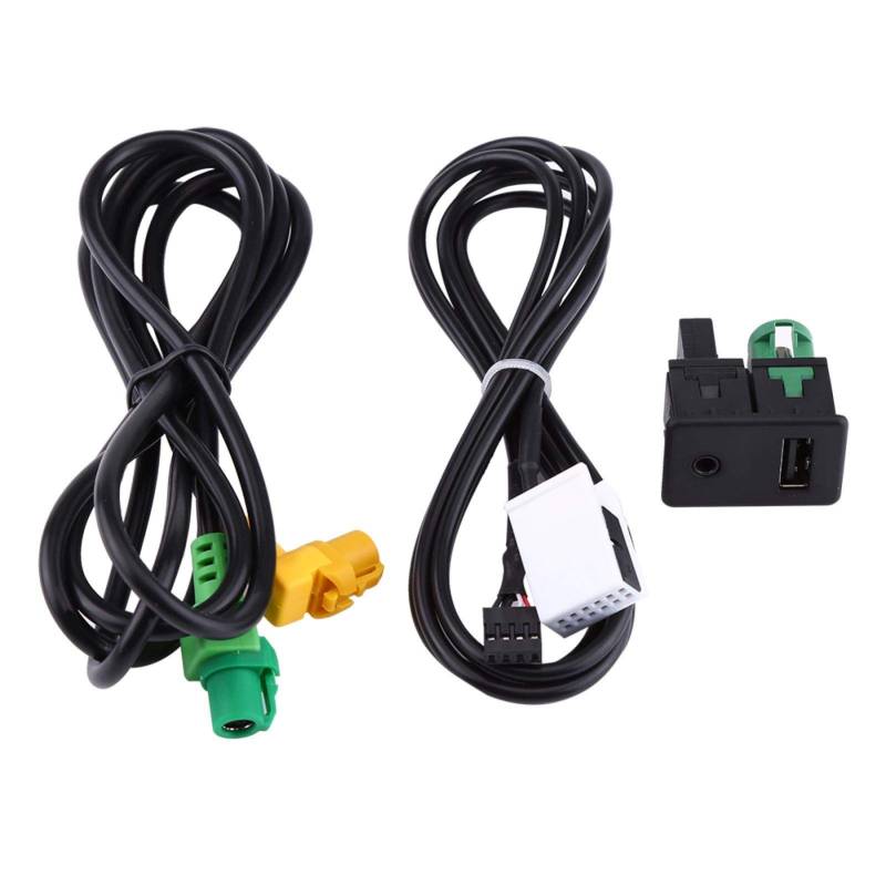 Auto-AUX-Schalter, USB-Kabel-Adapter-Buchse Auto-USB-AUX-Schalter-Buchse Kabelbaum-Kabel-Adapter Fit für BMW 3 5er E87 E90 E91 E92 X5 X6 von Kuuleyn