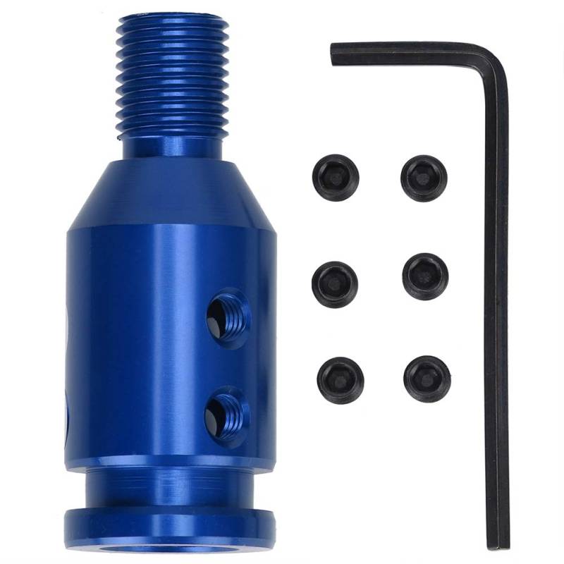 Kuuleyn Auto Schaltknauf Adapter Schaltknaufadapter, Universal M12x1.25 Aluminium-Schaltknaufadapter für Schalthebel ohne Gewinde(Blau) von Kuuleyn