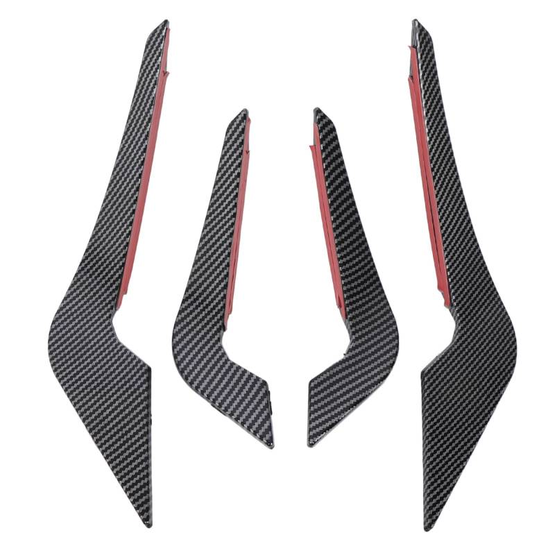 Car Spoiler Canards Kit, Stoßfänger Canards, Kuuleyn Front Stoßstange Lip Splitter Flossen Dekorative Stoßfänger-Spoiler-Canards Body Kit für 2 Serien M2 F87 2016-2021 (Carbon Fiber Style) von Kuuleyn