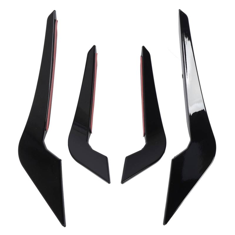 Car Spoiler Canards Kit, Stoßfänger Canards, Kuuleyn Front Stoßstange Lip Splitter Flossen Dekorative Stoßfänger-Spoiler-Canards Body Kit für 2 Serien M2 F87 2016-2021 (Glossy Black) von Kuuleyn