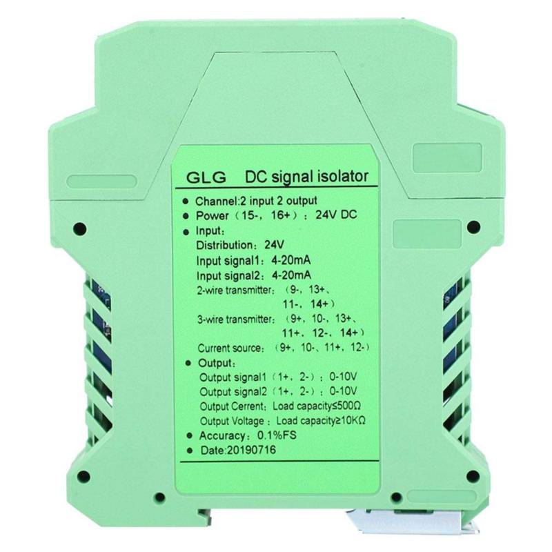 DC Signal Isolator, Signalaufbereiter, 4~20mA Modul Signal Isolator Transmitter Conditioner(2 in 2 aus 0~10V) von Kuuleyn