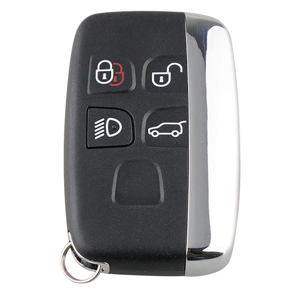 Keyless Remote Case, ABS 5 Tasten Schwarz Smart Car Remote Schlüsselanhänger Case Cover Shell - Für Range Rover/LR4/Range Rover Sport/Range Rover Evoque von Kuuleyn