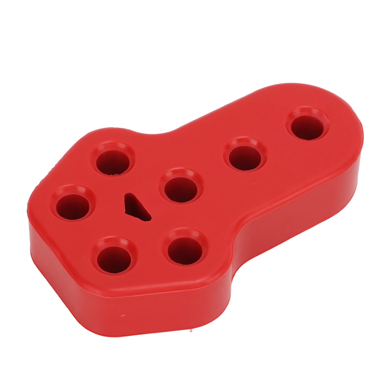 Kuuleyn Auto-Auspuff-Schalldämpfer-Aufhänger-Isolator, Auspuff-Aufhänger-Buchse, Schalldämpfer-Gummisolator-Halterung, universell, 7 Löcher, 12 mm Durchmesser (Red) von Kuuleyn