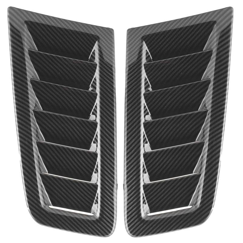 Kuuleyn Bonnet Vent, 2 Stück Universal Bonnet Air Vents Motorhaube Auto Außenteile, Bonnet Vent Abdeckhaube für RS MK2 Style(Kohlefaser) von Kuuleyn