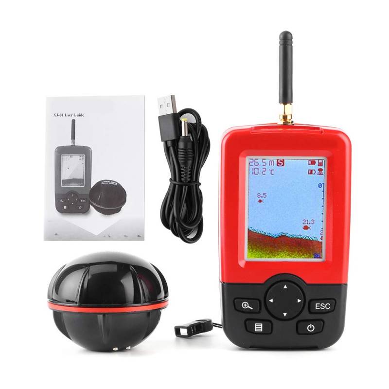 Kuuleyn Fish Finder, 2-120 Fuß Tiefe Plasatic Fish Finder mit 100 m kabellosem Sonarsensor Fish Detect für Lake Sea Saltwa von Kuuleyn