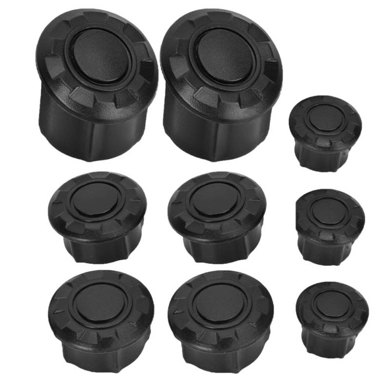 Kuuleyn Frame Hole Caps, Motorrad Black Frame Hole Plug Cover Caps Kit Dekor für R1200GS R1250GS LC Adventure 2014-2018 von Kuuleyn