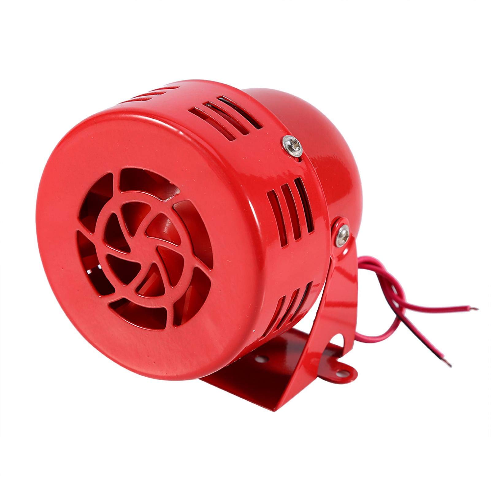 Rote Luft Sirenen, Rotes Luftsirenenhorn, 12v elektrisches Auto Alarm Laute 50er Jahre Rot Passend für Motorrad Yacht Boot Geländewagen Busse(Rot) von Kuuleyn