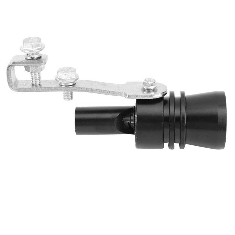 Kuuleyn Turbo-Auspuffrohr Turbo Sound Whistle, 2-farbige Aluminiumlegierung Turbo Sound Tail Throat Auspuff Pfeife Teil TC-XL Passend für alle Fahrzeugmodifikationen(Balck) von Kuuleyn