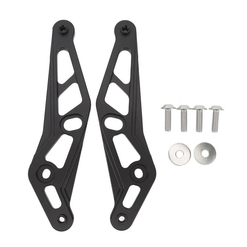 Motorrad-Windschutzscheiben-Halterungs-Sets, Kuuleyn Motorrad-Windschutzscheibenhalterung, verstellbar, CNC-Aluminium, stabile Unterstützung, hohe Festigkeit, für Forza125 (Black) von Kuuleyn