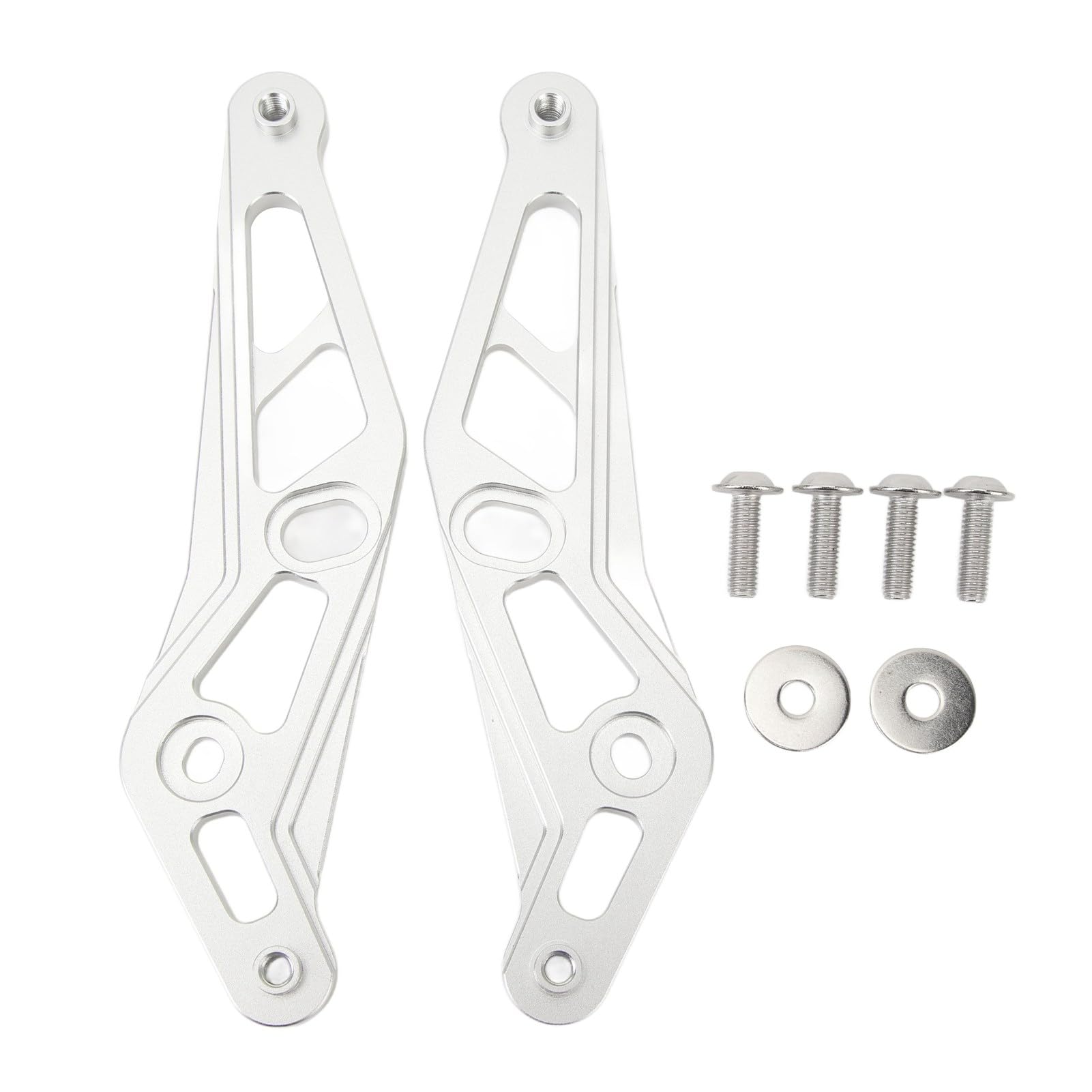 Motorrad-Windschutzscheiben-Halterungs-Sets, Kuuleyn Motorrad-Windschutzscheibenhalterung, verstellbar, CNC-Aluminium, stabile Unterstützung, hohe Festigkeit, für Forza125 (Silver) von Kuuleyn