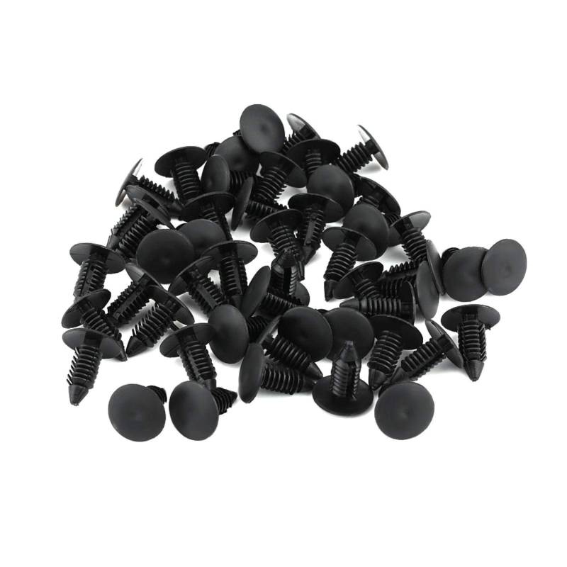 Nietverschluss, Kunststoff Nietverschluss, 50 Stück Auto Stoßstange Kunststoff Nietverschluss Halter Trim Push Pin Clip Schwarz von Kuuleyn