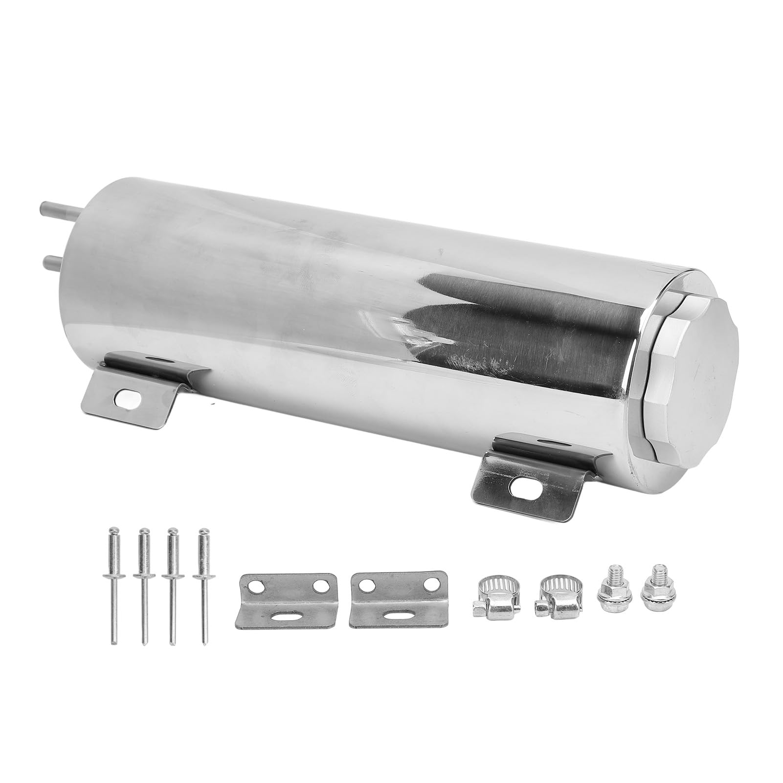 Radiator Overflow Tank Kuuleyn Coolant Overflow Puke Tank 940ml Stainless Steel Enhanced Performance Radiator Coolant Tank Reservoir for Hot Rods Classic Engines von Kuuleyn