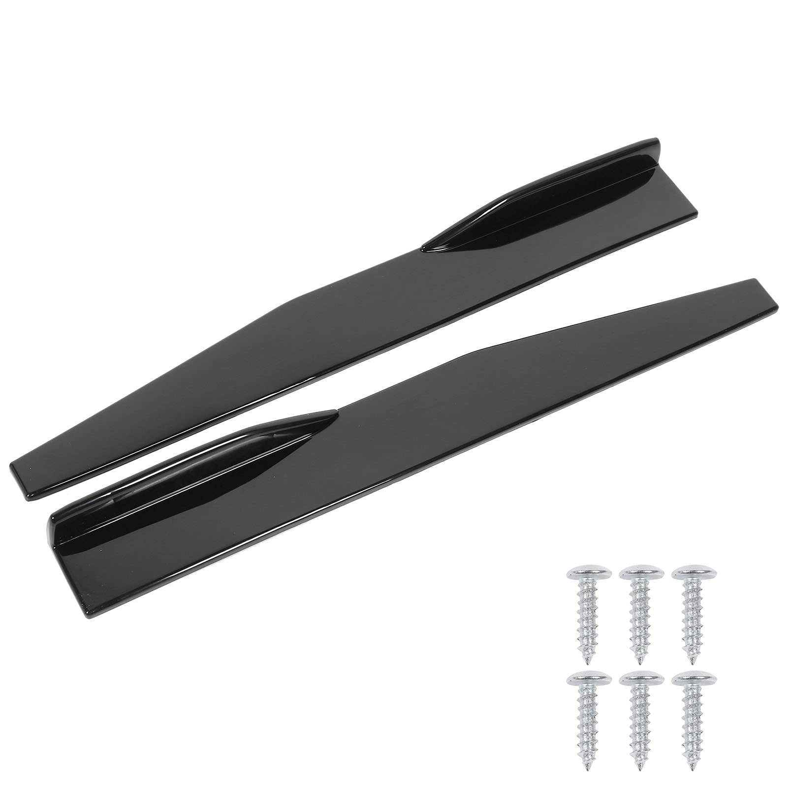 Seitenrockflügeldiffusor, Auto -Körper -Styling -Seitenröcke, 2pcs Universal Side Rock Rocker Splitter Lip Winglet Flügel Diffusor 74,5 cm glänzend schwarz von Kuuleyn