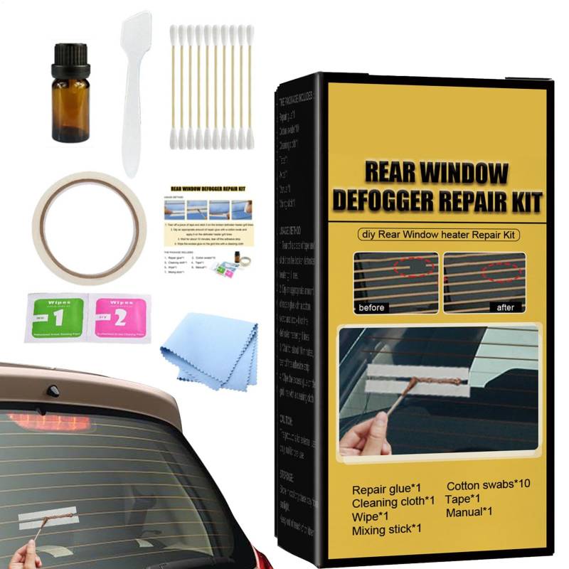 Kuxiptin Heckscheibenheizung Reparatur, Auto Heckscheibe Defogger, Heckscheiben Defroster Reparaturset, Windschutzscheiben Reparaturset, Windschutzscheiben Und Heckscheiben-Reparaturwerkzeuge von Kuxiptin