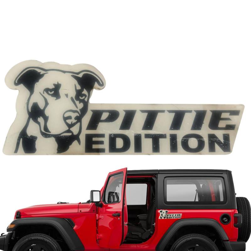 Kuxiptin Hunde-Autoabzeichen – 3D-Hunde-Autoabzeichen-Aufkleber – 3D-Hunde-Autoabzeichen, lustiges Hunde-Abzeichen, Auto-Emblem für Auto, LKW, Wohnmobil, Boot, Außendekoration von Kuxiptin