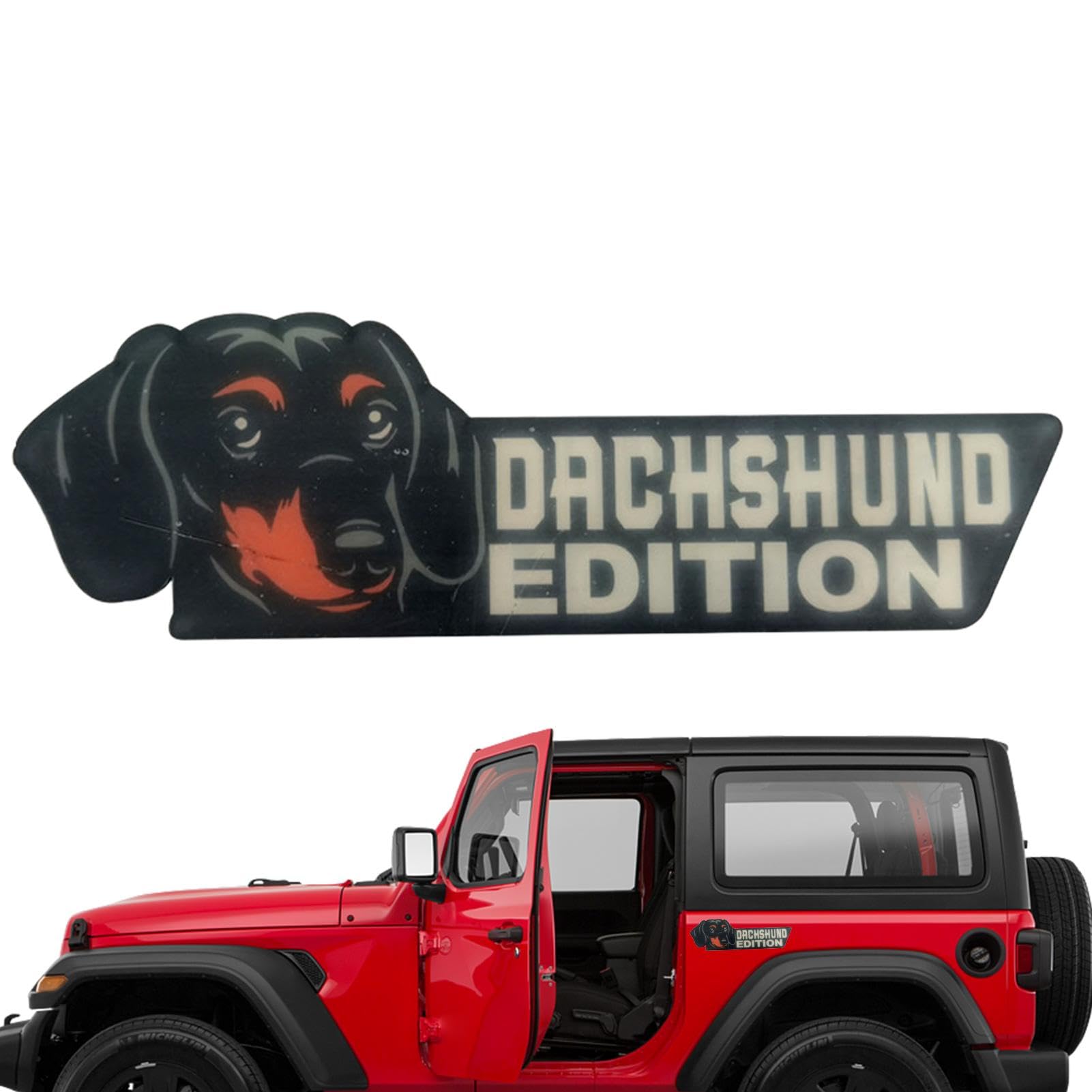 Kuxiptin Hunde-Autoabzeichen – Lustiges Hunde-Abzeichen, Auto-Außen-Emblem, Acryl-Abzeichen-Aufkleber, Auto-Abzeichen, Aufkleber für Auto, Motorrad, Pickup, LKW, Wohnmobil, Boot von Kuxiptin