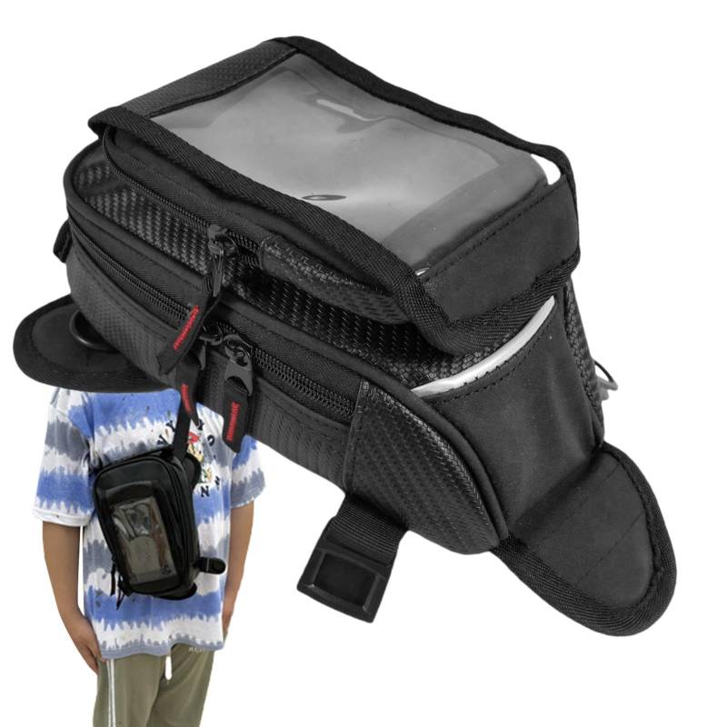 Kuxiptin Motorrad-Tanktasche, magnetisch, wasserdicht, mit starkem Magnet, magnetische Tanktasche, transparente Tasche, wasserdicht, Tasche für von Kuxiptin