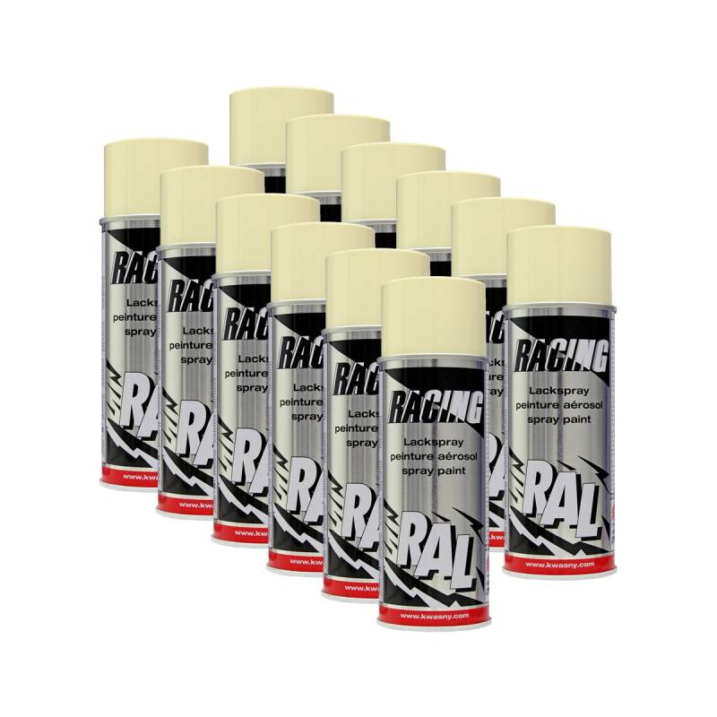 KWASNY 12x 288 124 AUTO-K RACING Lackspray RAL 1015 hellelfenbein 400ml von Kwasny