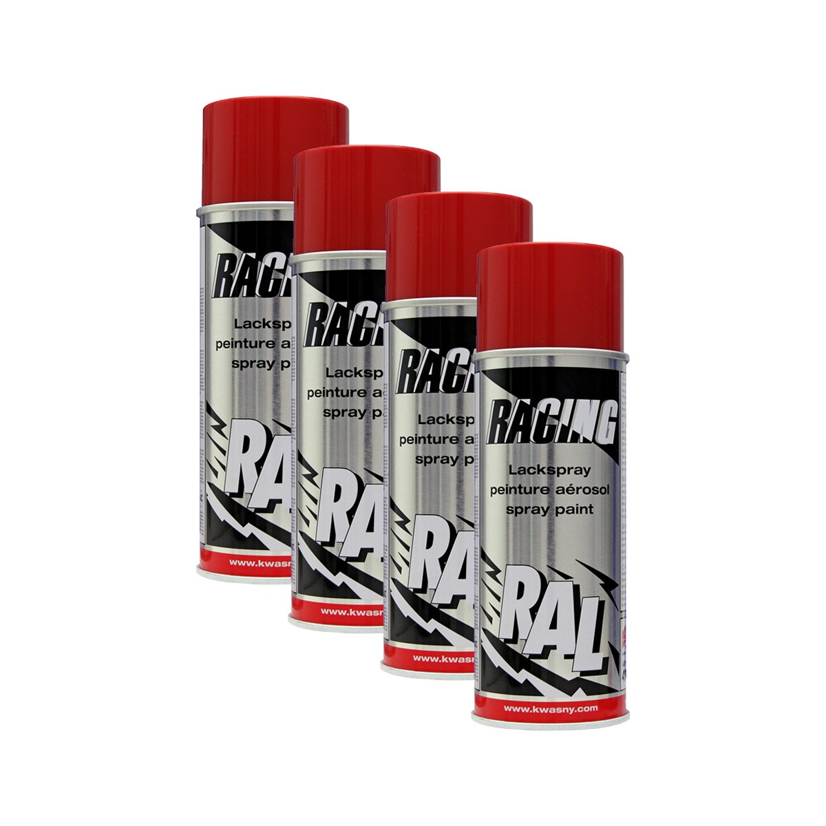 Kwasny 4X 288 128 Auto-K Racing Lackspray RAL 3002 Karminrot 400ml von Kwasny