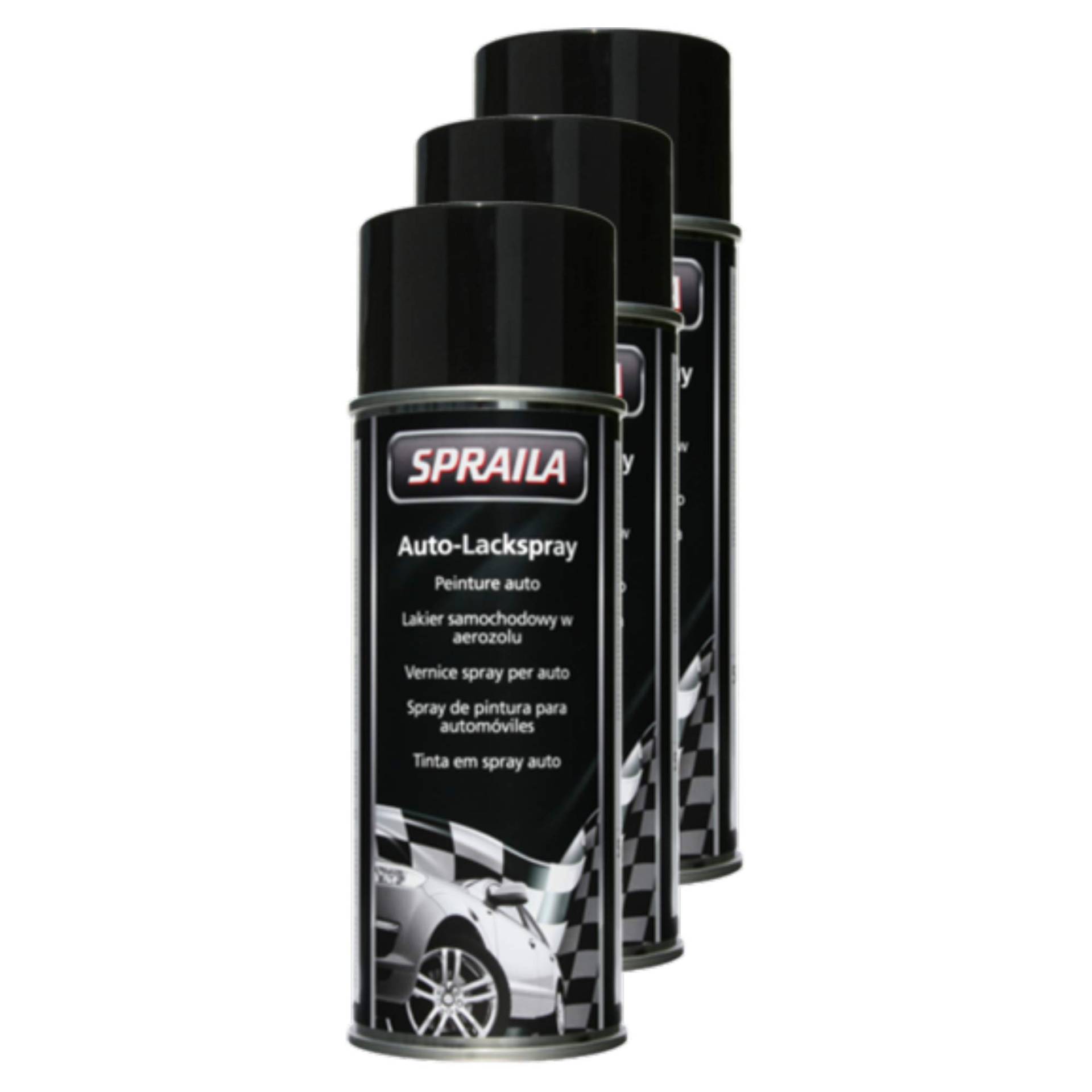 Kwasny Schwarz Glänzend Lackspray 400Ml Seidenglanz Spraydose Autolack Auto 300 061 3X von Kwasny