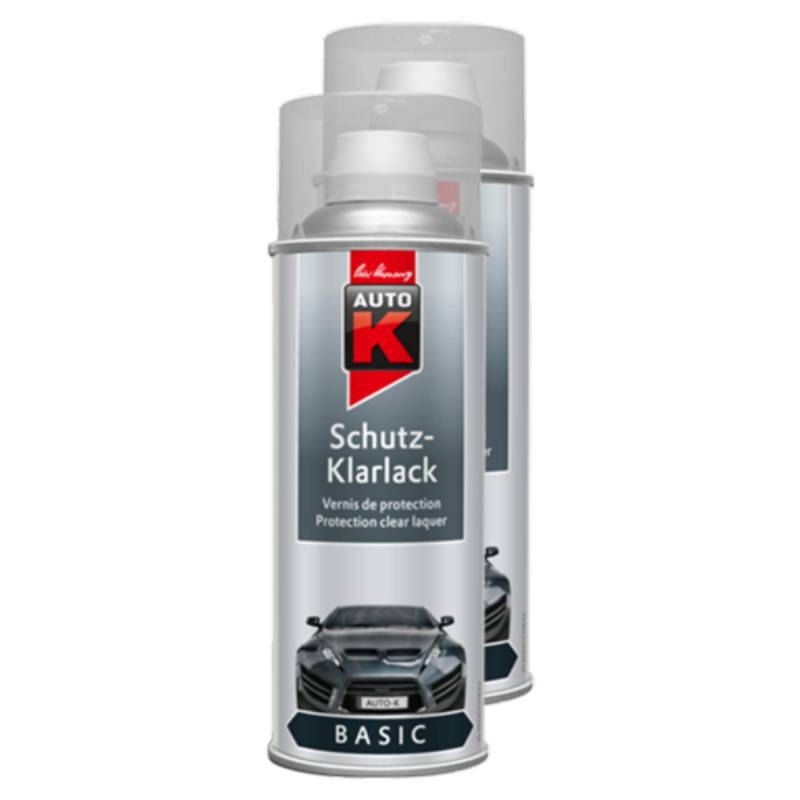 Kwasny 2X Auto-K Schutz-Klarlack Klarlack Speziallack Lack Spray Lackspray Spraylack Transparent Glänzend 400 Ml von Kwasny